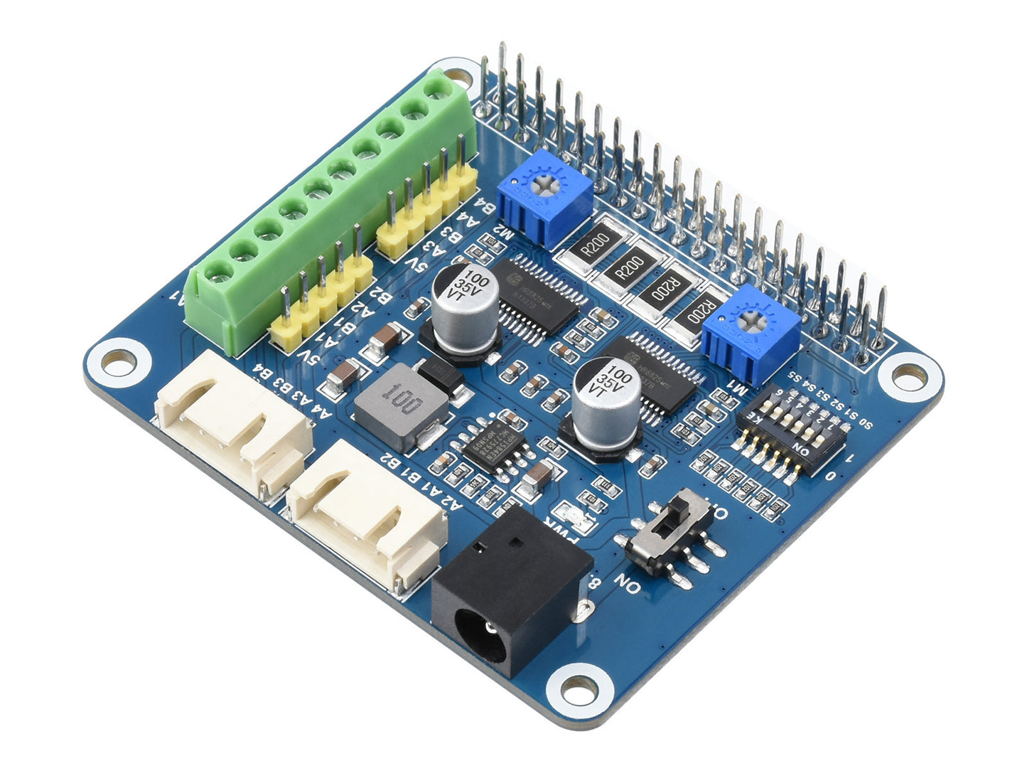 HRB8825 Stepper Motor HAT For Raspberry Pi, Drives Two Stepper Motors, Up To 1/32 Microstepping