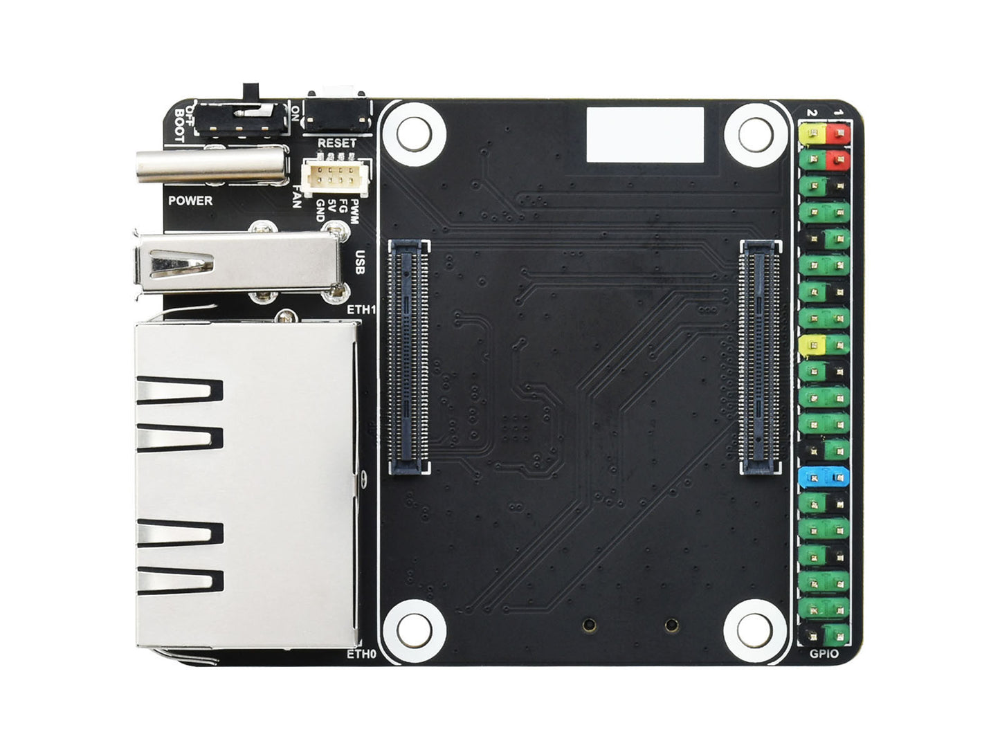 Mini Dual Gigabit Ethernet Base Board Designed for Raspberry Pi Compute Module 4