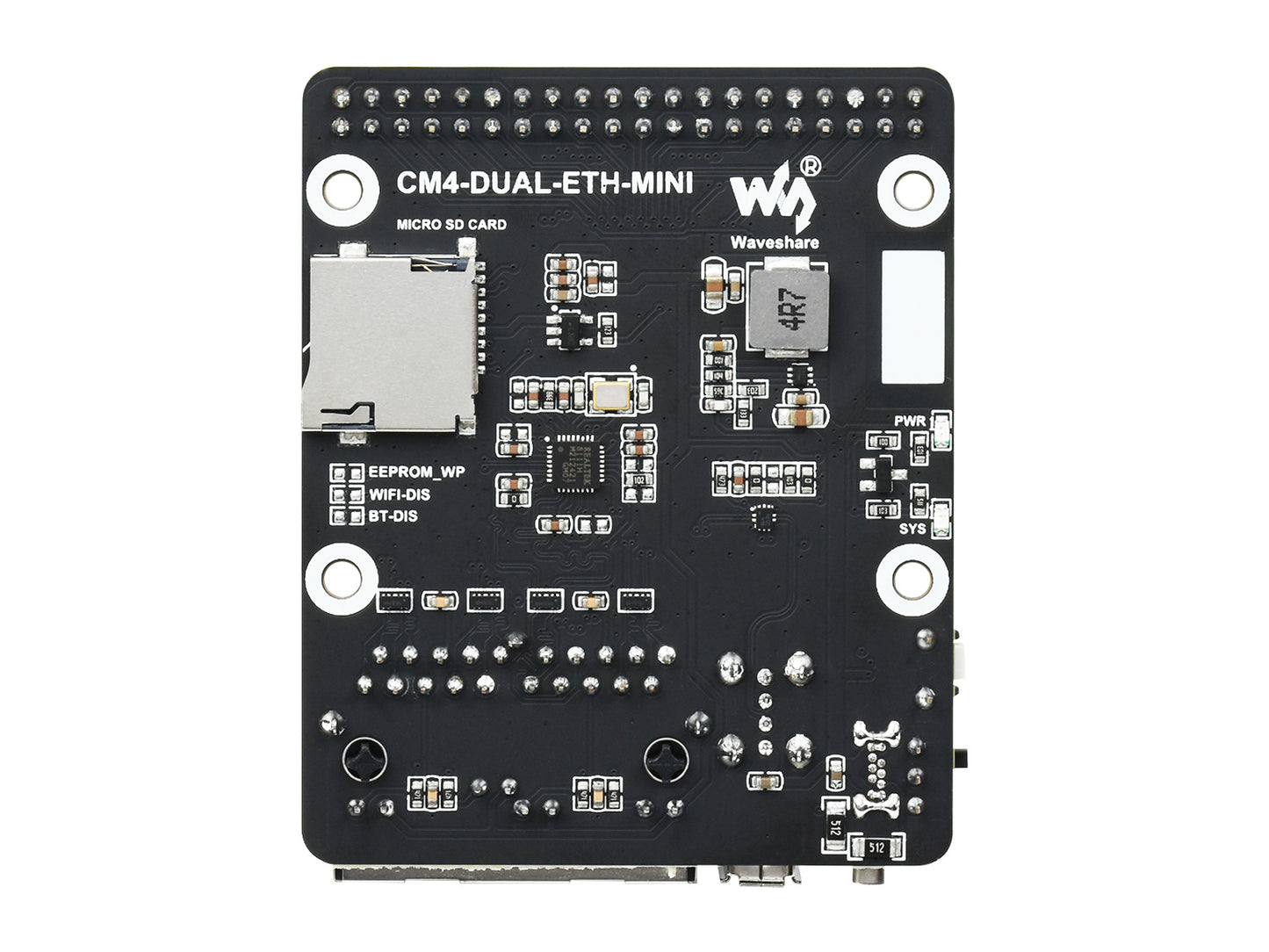 Mini Dual Gigabit Ethernet Base Board Designed for Raspberry Pi Compute Module 4