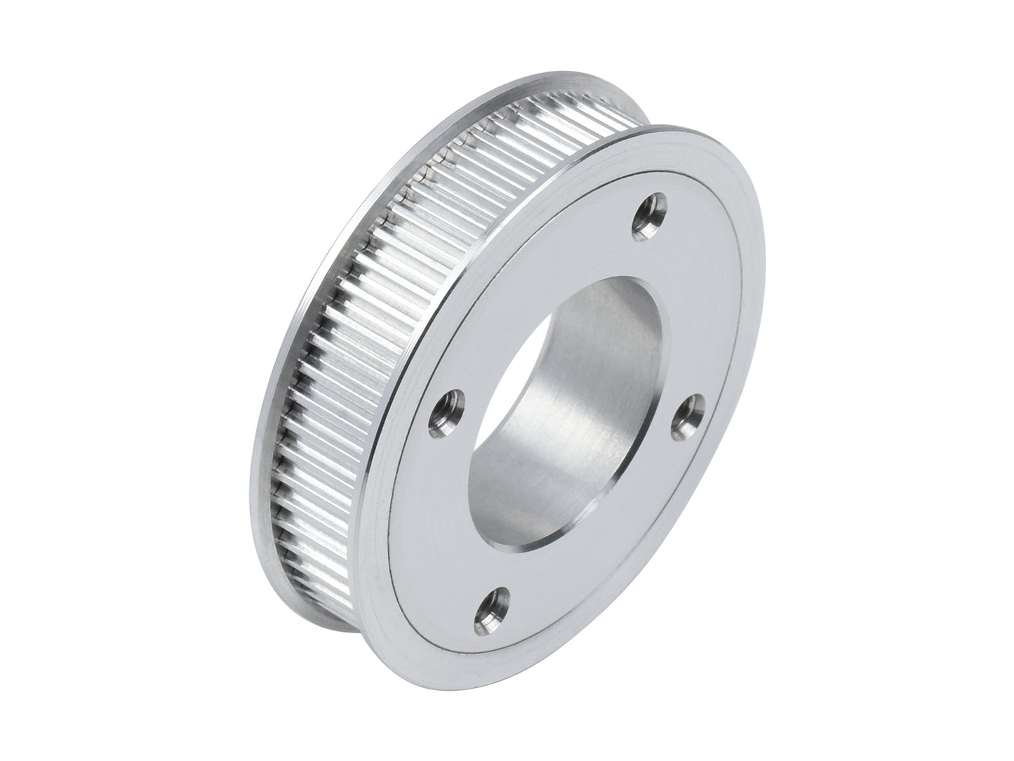 2GT 60 Teeth Aluminum Timing Pulley, 19mm Center Bore Diameter, with 4 Flat Holes