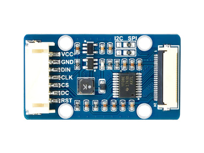 1.51inch Transparent OLED, 128×64 Resolution, SPI/I2C Interfaces, light blue color display