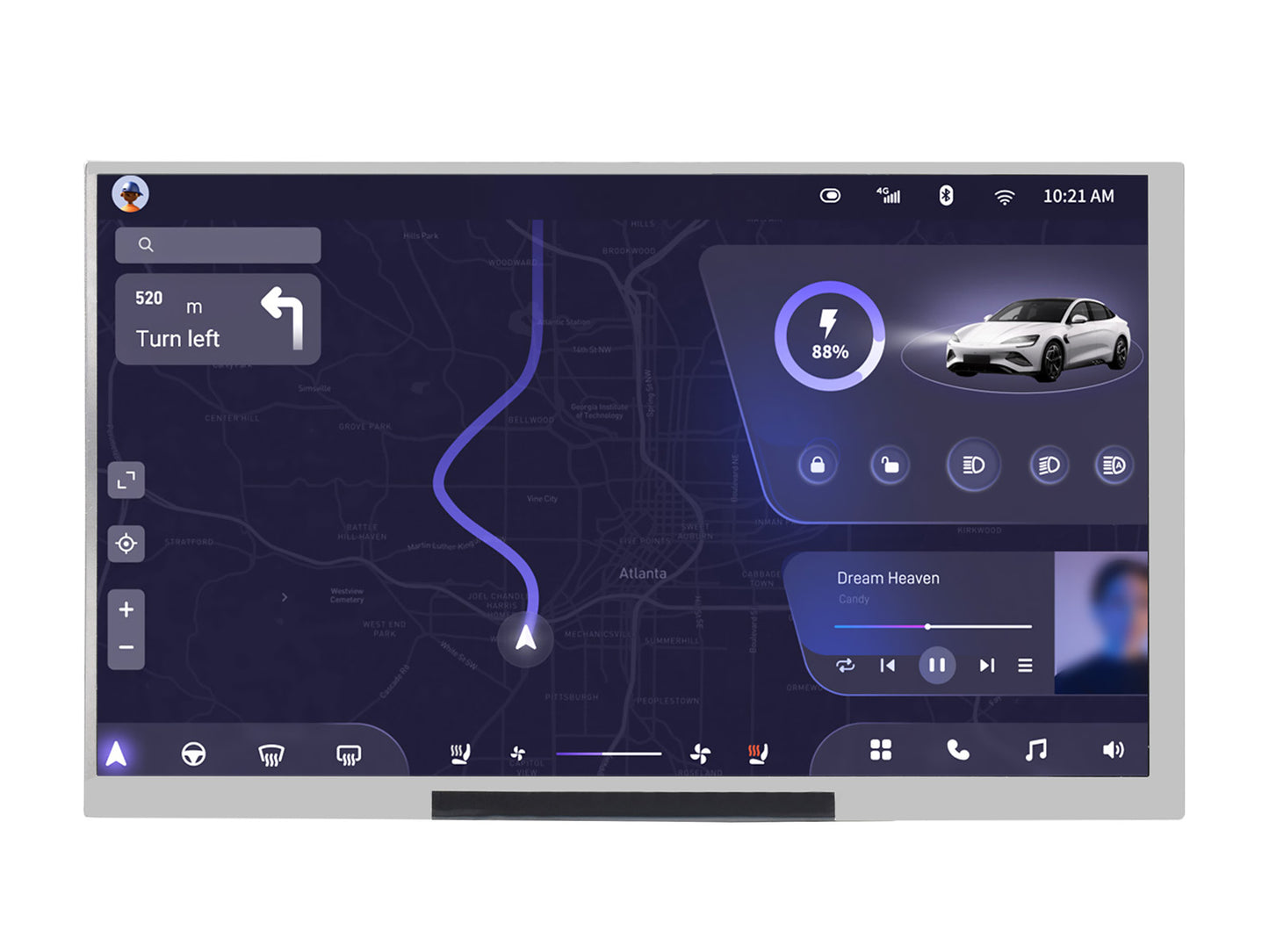 7inch IPS/QLED Integrated Display, 1024 × 600, Thin and Light Design
