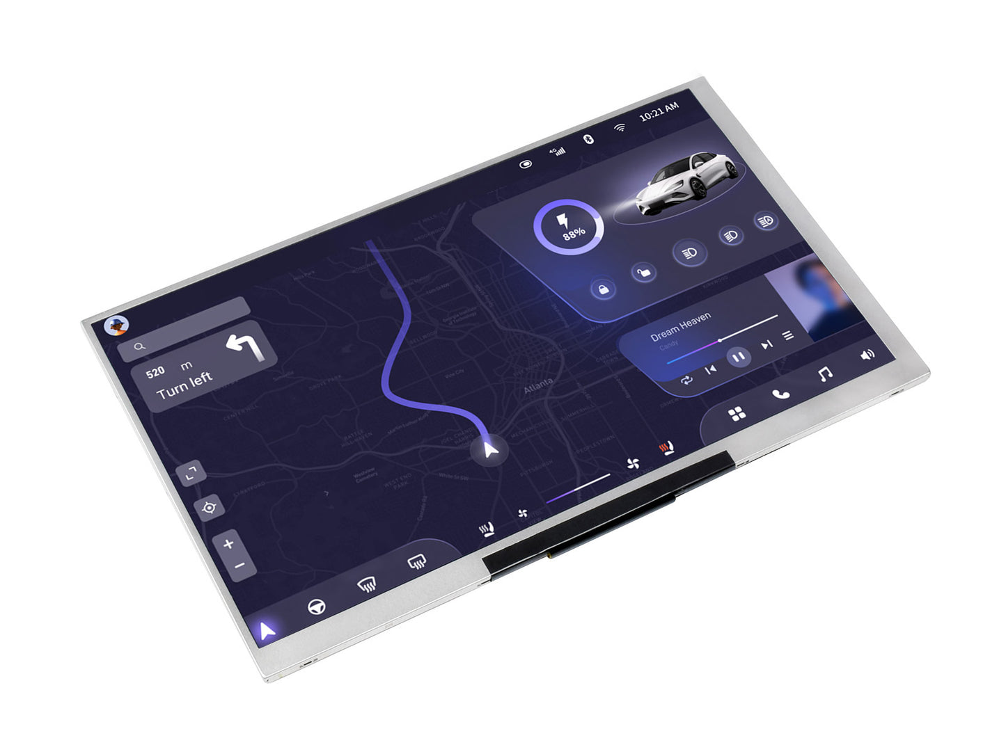 7inch IPS/QLED Integrated Display, 1024 × 600, Thin and Light Design