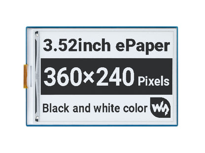 3.52inch e-Paper HAT, 360 × 240, SPI Interface