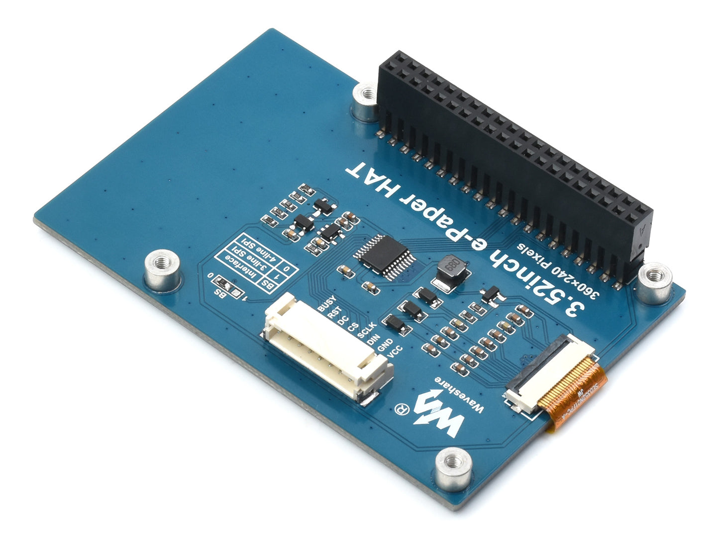 3.52inch e-Paper HAT, 360 × 240, SPI Interface