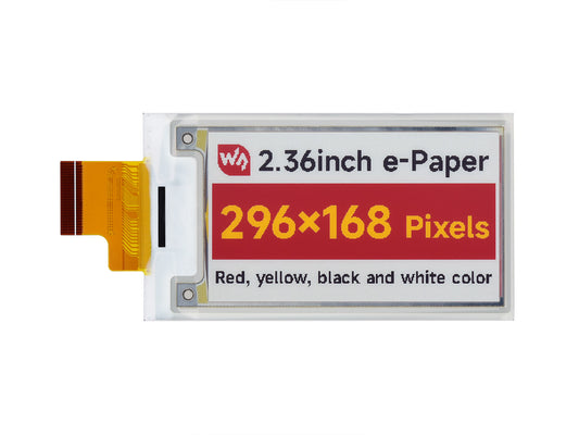 2.36inch E-Paper (G) raw display, 296 × 168, Red/Yellow/Black/White