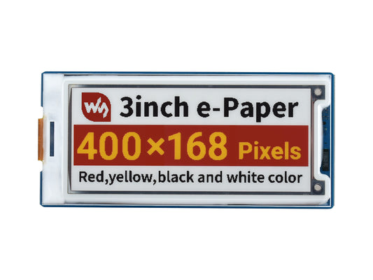 3inch E-Paper Module (G), 400 × 168, Red/Yellow/Black/White