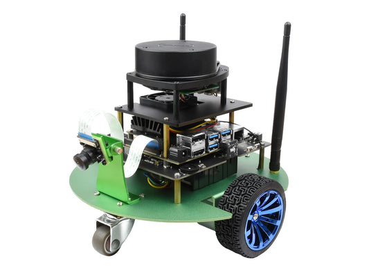 JetBot Professional Version ROS AI Kit Accessories, Dual Controllers AI Robot, Lidar Mapping, Vision Processing