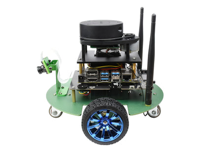 JetBot Professional Version ROS AI Kit Accessories, Dual Controllers AI Robot, Lidar Mapping, Vision Processing