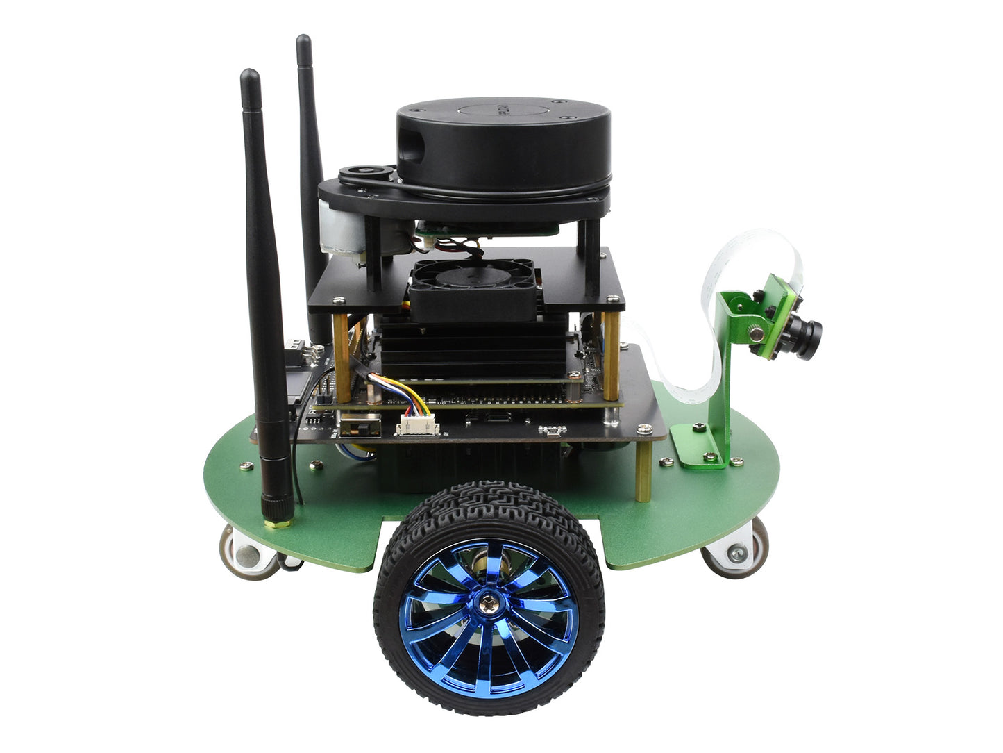 JetBot Professional Version ROS AI Kit Accessories, Dual Controllers AI Robot, Lidar Mapping, Vision Processing