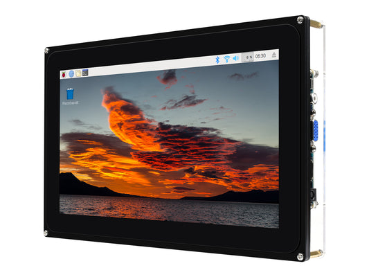 10.1inch Capacitive Touch Screen LCD (F) with Case, 1024×600, HDMI, Various Systems & Devices Support