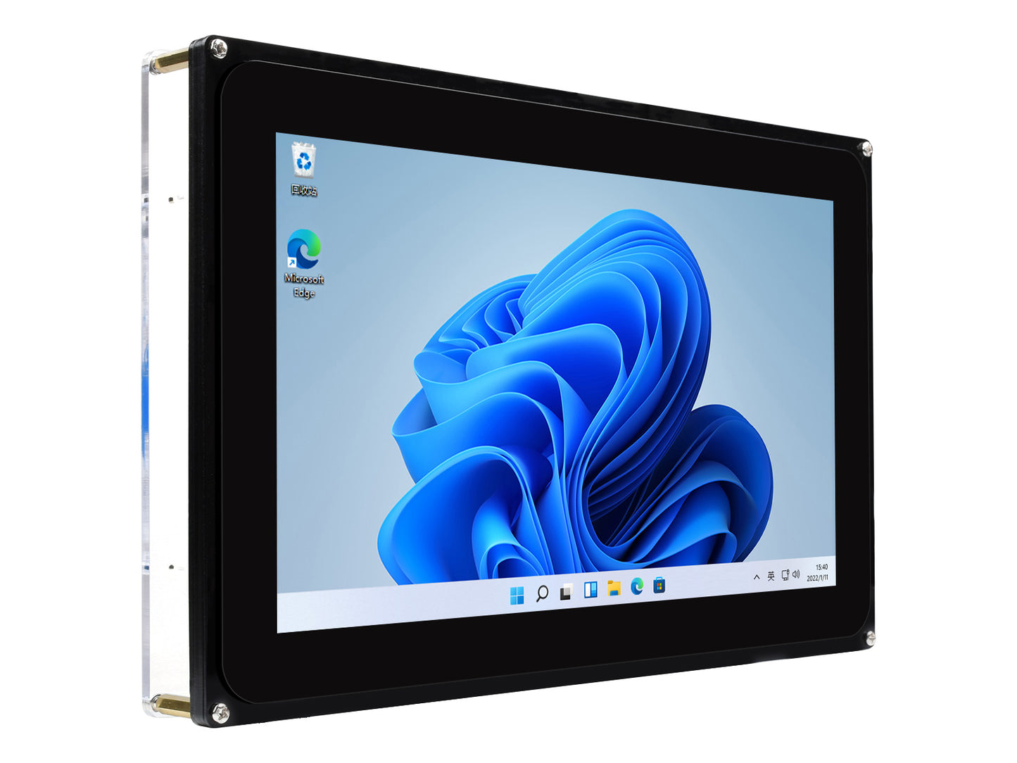 10.1inch Capacitive Touch Screen LCD (F) with Case, 1024×600, HDMI, Various Systems & Devices Support