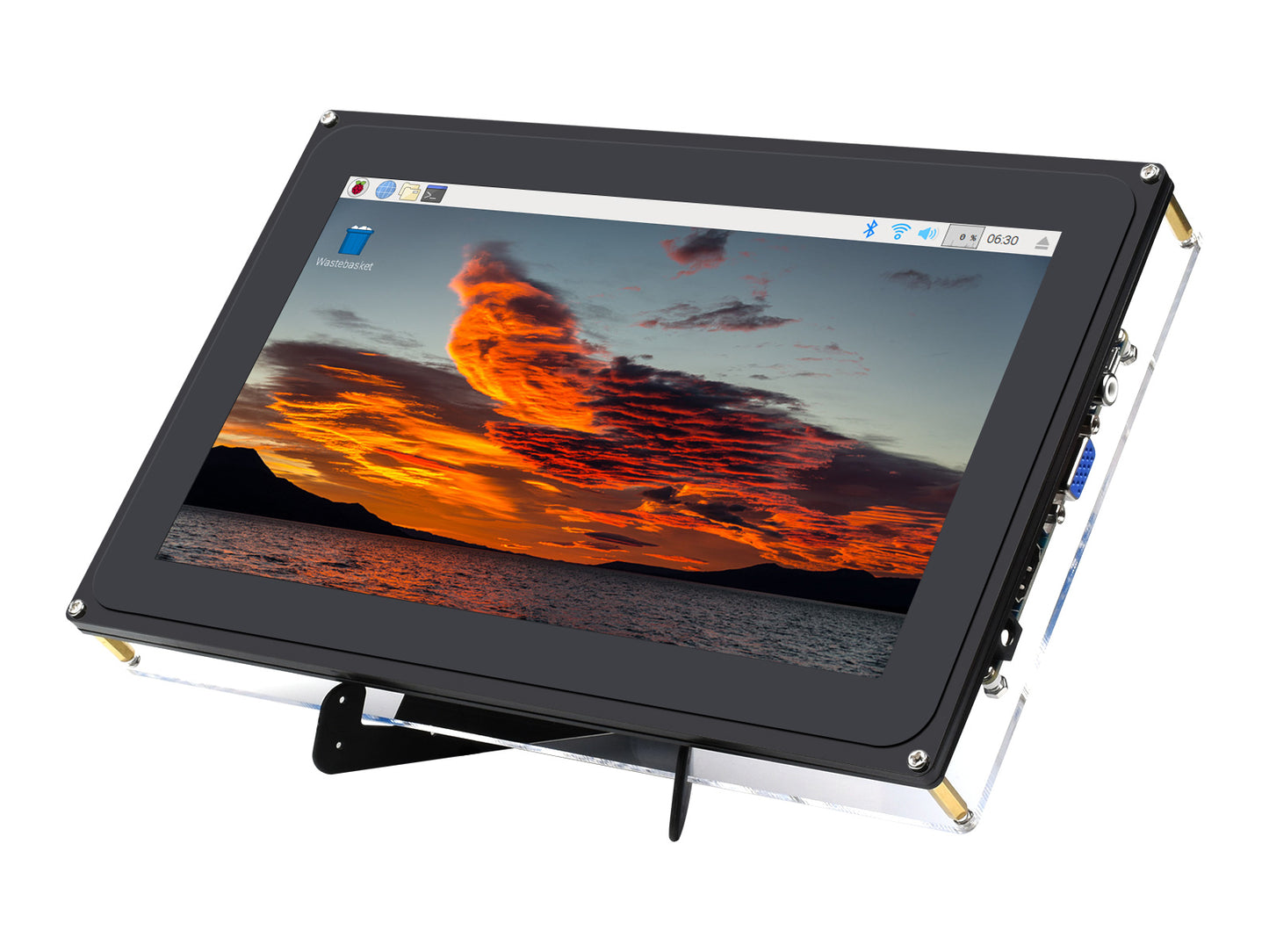 10.1inch Capacitive Touch Screen LCD (F) with Case, 1024×600, HDMI, Various Systems & Devices Support