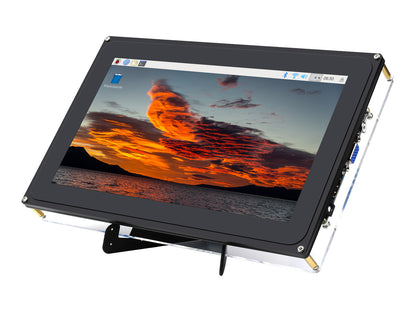 10.1inch Capacitive Touch Screen LCD (F) with Case, 1024×600, HDMI, Various Systems & Devices Support