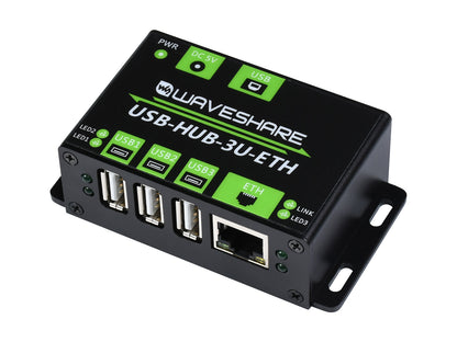 Industrial Grade Multifunctional USB HUB, Extending 3x USB ports + 100M Ethernet Port