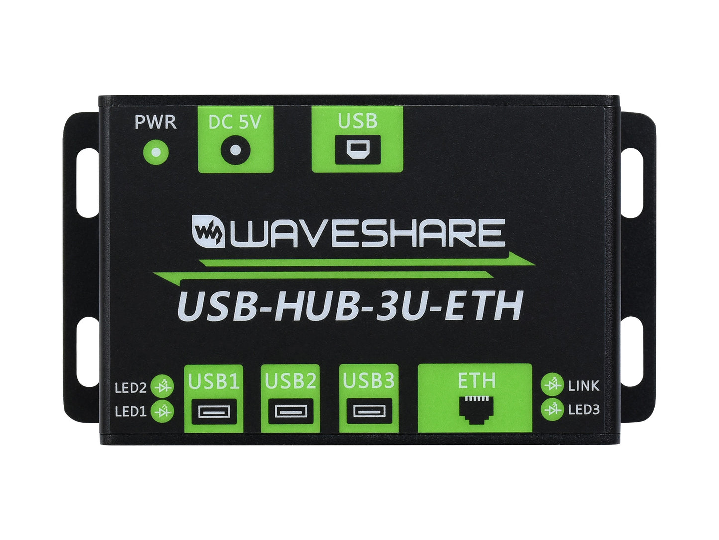 Industrial Grade Multifunctional USB HUB, Extending 3x USB ports + 100M Ethernet Port