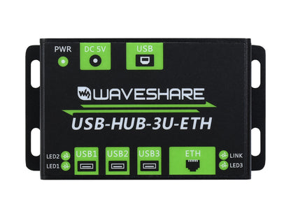 Industrial Grade Multifunctional USB HUB, Extending 3x USB ports + 100M Ethernet Port