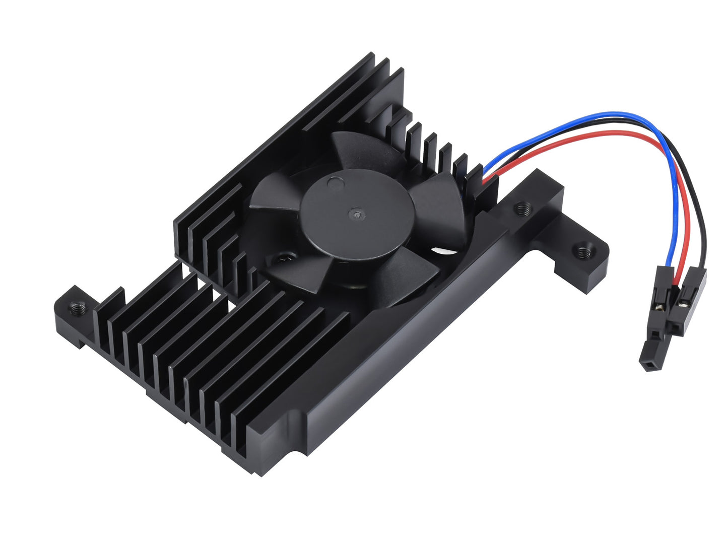 Dedicated All-In-One aluminum alloy cooling fan for Raspberry Pi 4B, PWM speed adjustment, better cooling