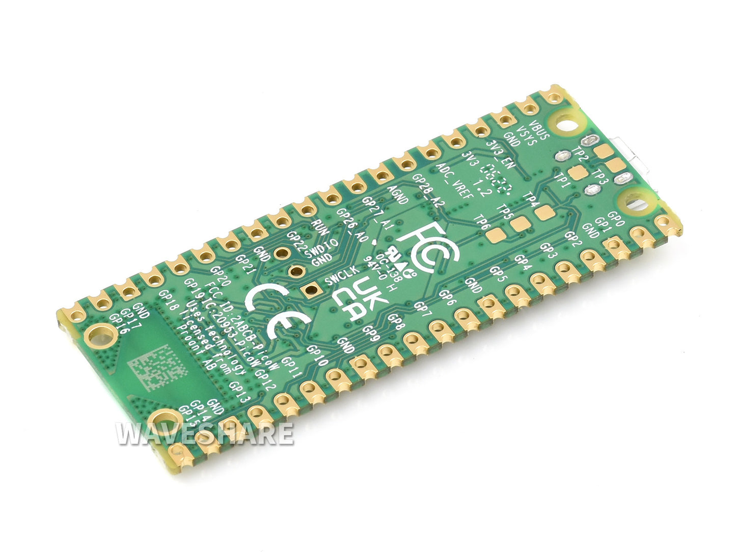 Raspberry Pi Pico W Microcontroller Board, Built-in WiFi, Based on Official RP2040 Dual-core Processor, Basic Kit