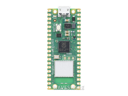 Raspberry Pi Pico W Microcontroller Board, Built-in WiFi, Based on Official RP2040 Dual-core Processor, Basic Kit