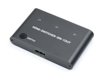 HDMI 4K Switcher, 3 In 1 Out, One-Click Switch