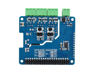 Isolated RS485 CAN HAT (B) For Raspberry Pi, 2-Ch RS485 and 1-Ch CAN, Multi Protections