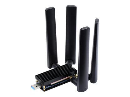 5G DONGLE Module, quad antennas, USB3.1 port, Aluminum Alloy Heatsink, M.2 Key B Interface, Options For 5G Module