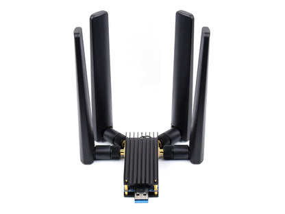 5G DONGLE Module, quad antennas, USB3.1 port, Aluminum Alloy Heatsink, M.2 Key B Interface, Options For 5G Module