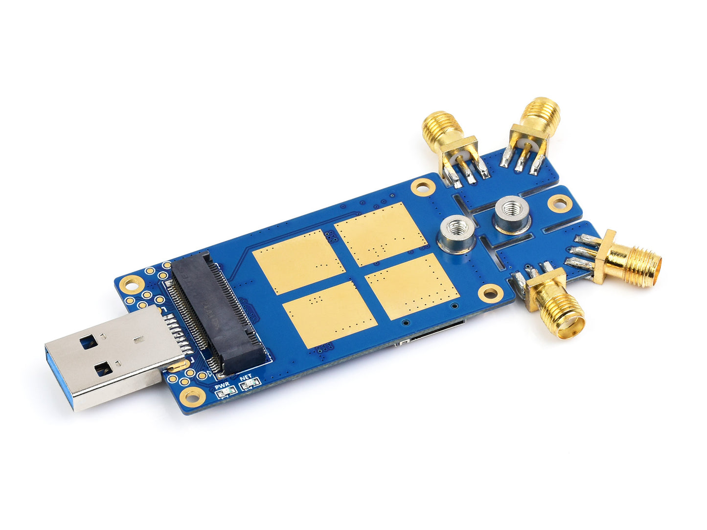 5G DONGLE Module, quad antennas, USB3.1 port, Aluminum Alloy Heatsink, M.2 Key B Interface, Options For 5G Module