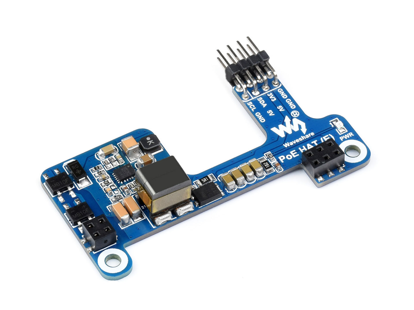 Power over Ethernet HAT (E) for Raspberry Pi 3B+/4B, 802.3af-compliant