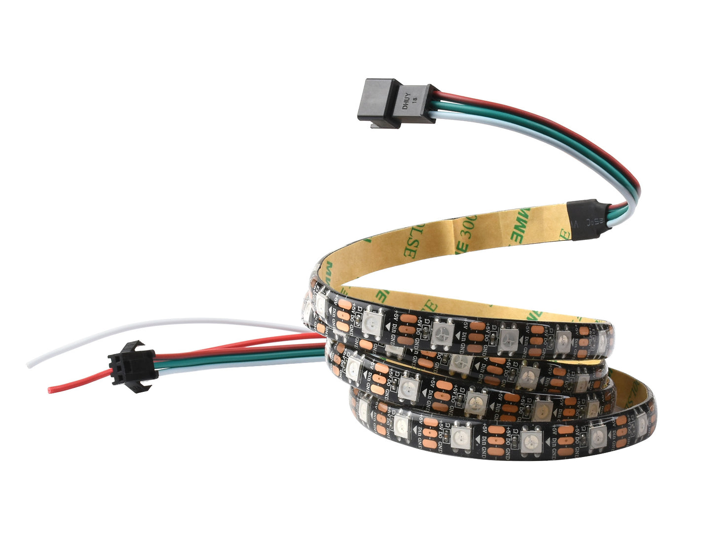 WS2812 Digital RGB LED Strip, High brightness, Energy-saving And Low power consumption, Cuttable and Programmable