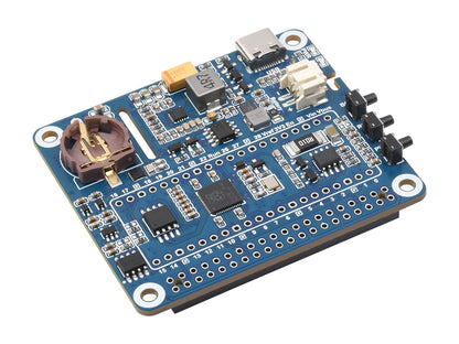 Power Management HAT for Raspberry Pi, Supports charging And Power output at the same time, Embedded RTC and Multiple Protection Circuits