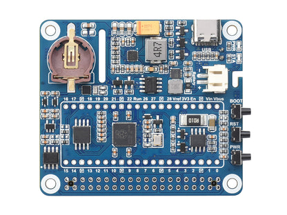 Power Management HAT for Raspberry Pi, Supports charging And Power output at the same time, Embedded RTC and Multiple Protection Circuits