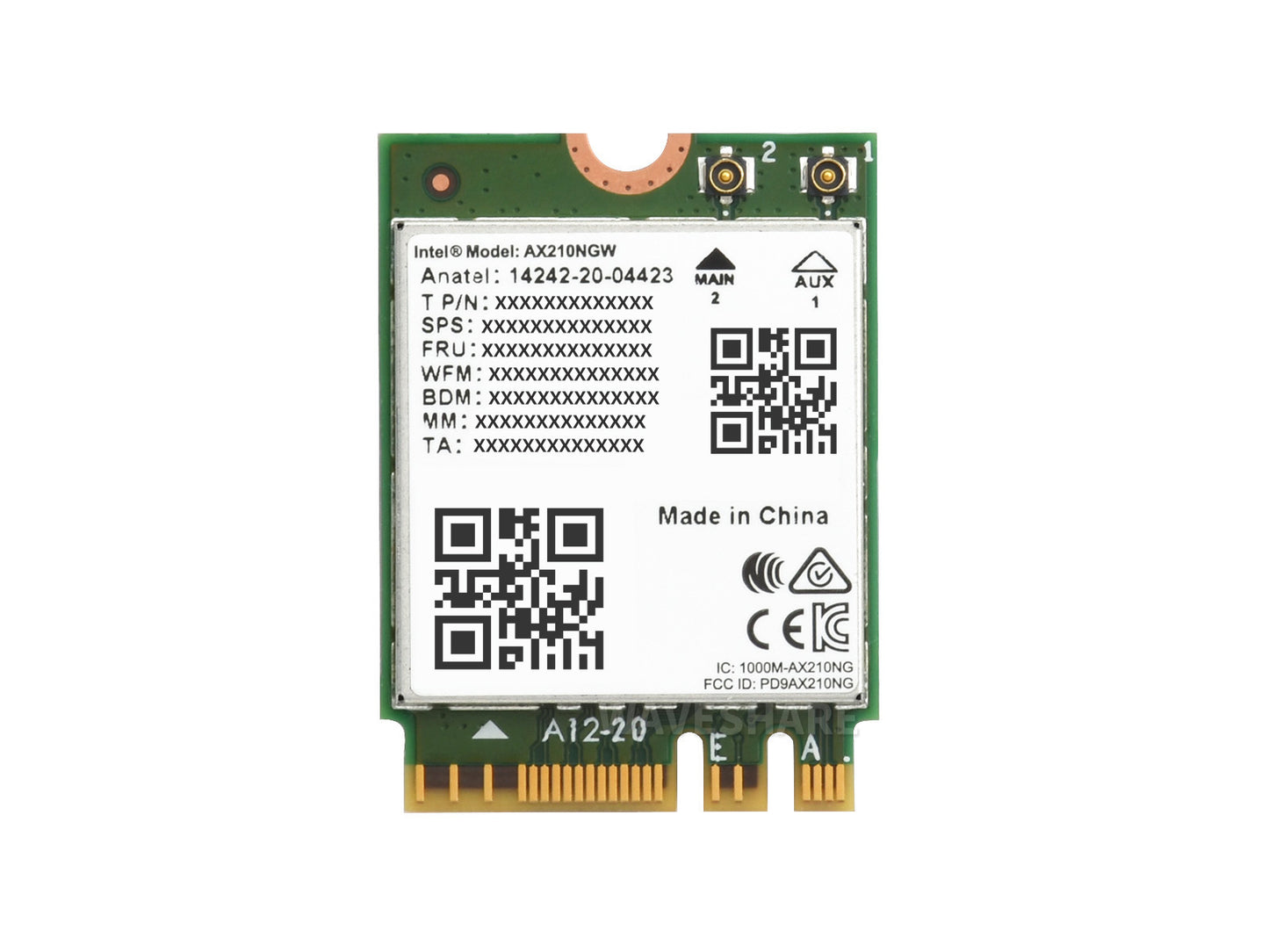 Wireless AX210 NIC, Gigabit Tri-Band Wi-Fi 6E, 802.11AX Standard, Bluetooth 5.3
