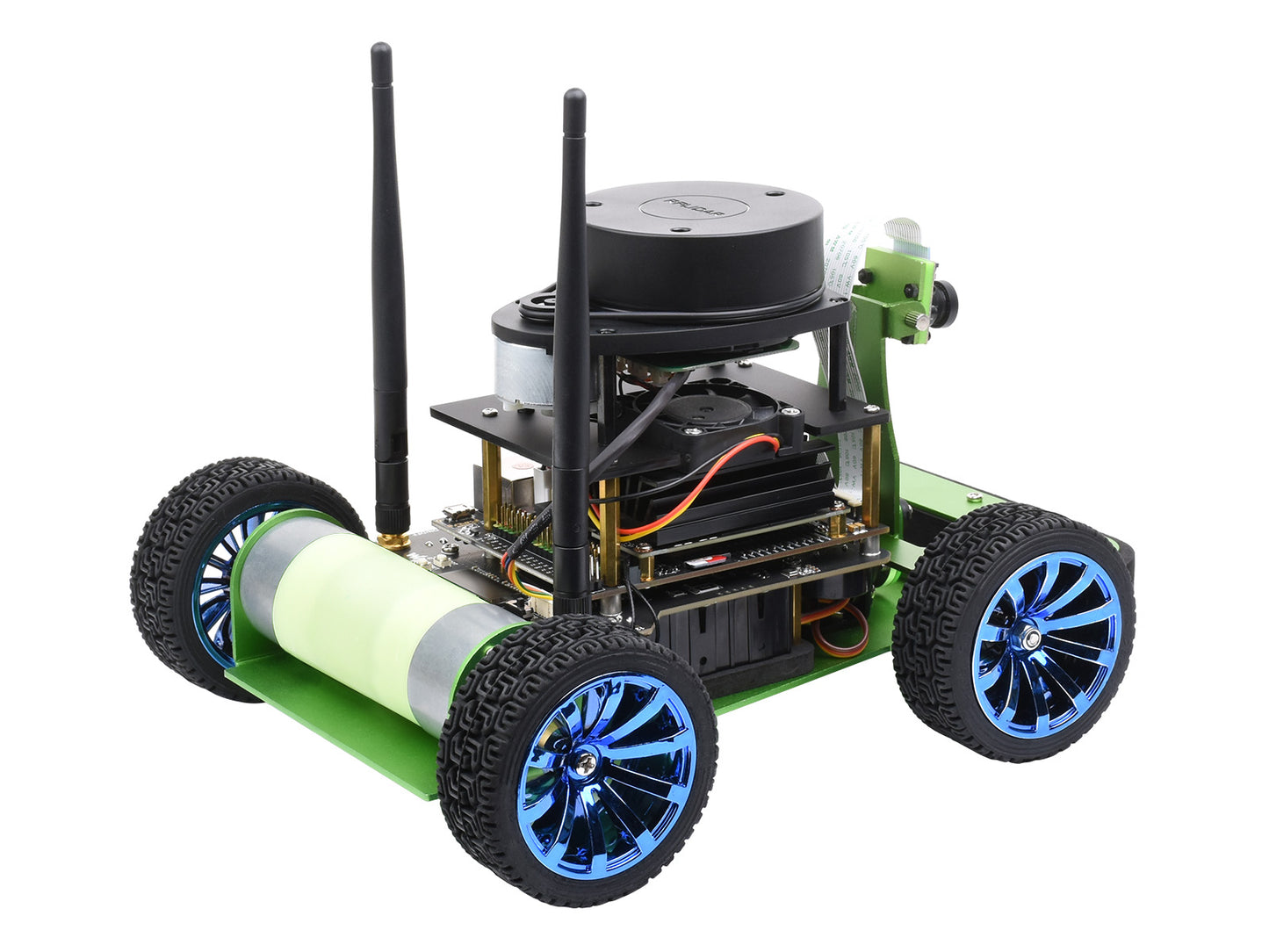 JetRacer Professional Version ROS AI Kit B, Dual Controllers AI Robot, Lidar Mapping, Vision Processing, comes with Waveshare Jetson Nano Dev Kit