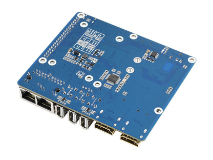 WIFI6 Dual ETH Base Board/Mini-Computer Designed for Raspberry Pi Compute Module 4(NOT Included), Onboard M.2 E KEY Slot