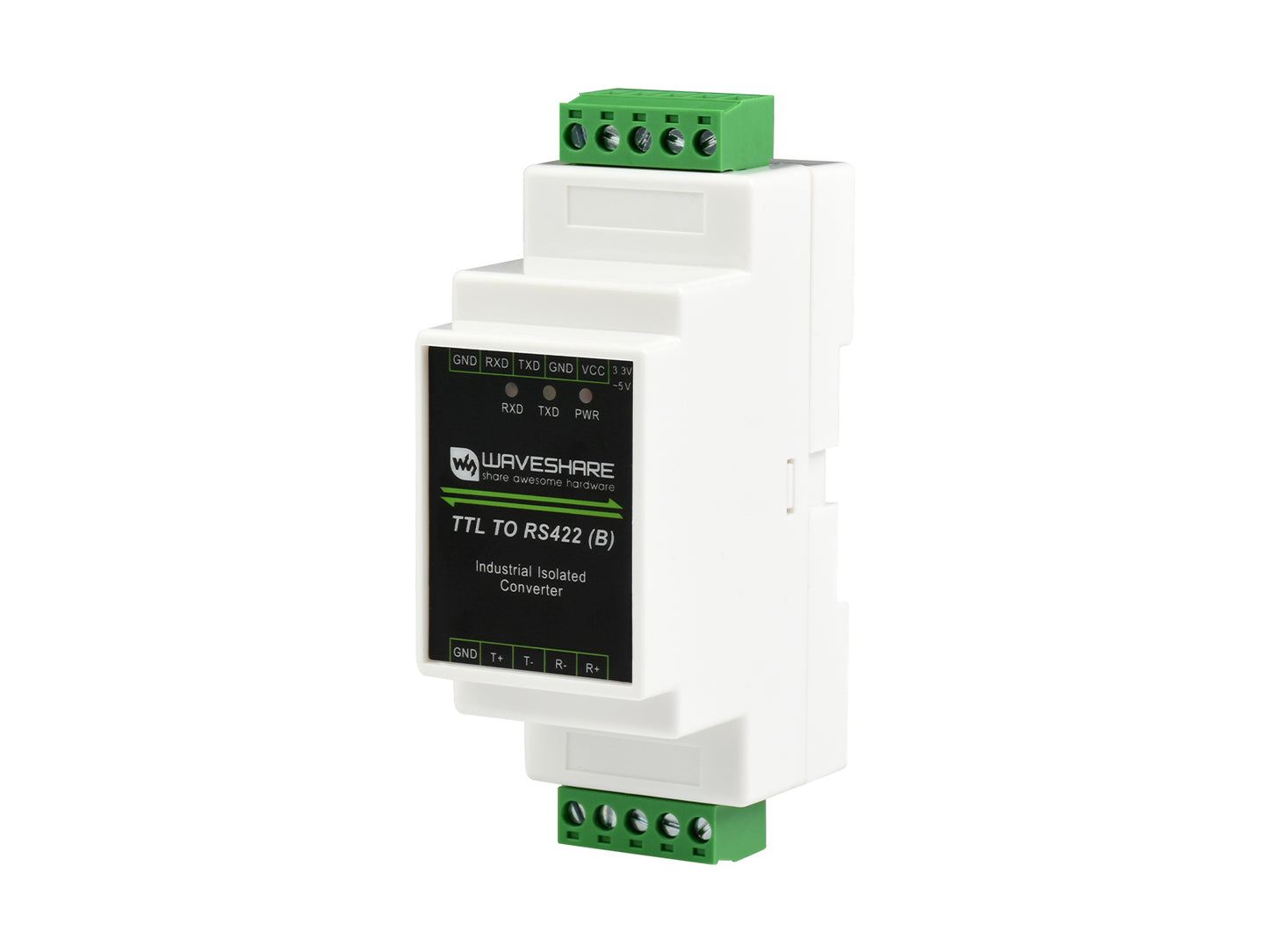 Rail-mount TTL To RS422 Galvanic isolated Converter, Anti-surge, Multiple Isolation Protection