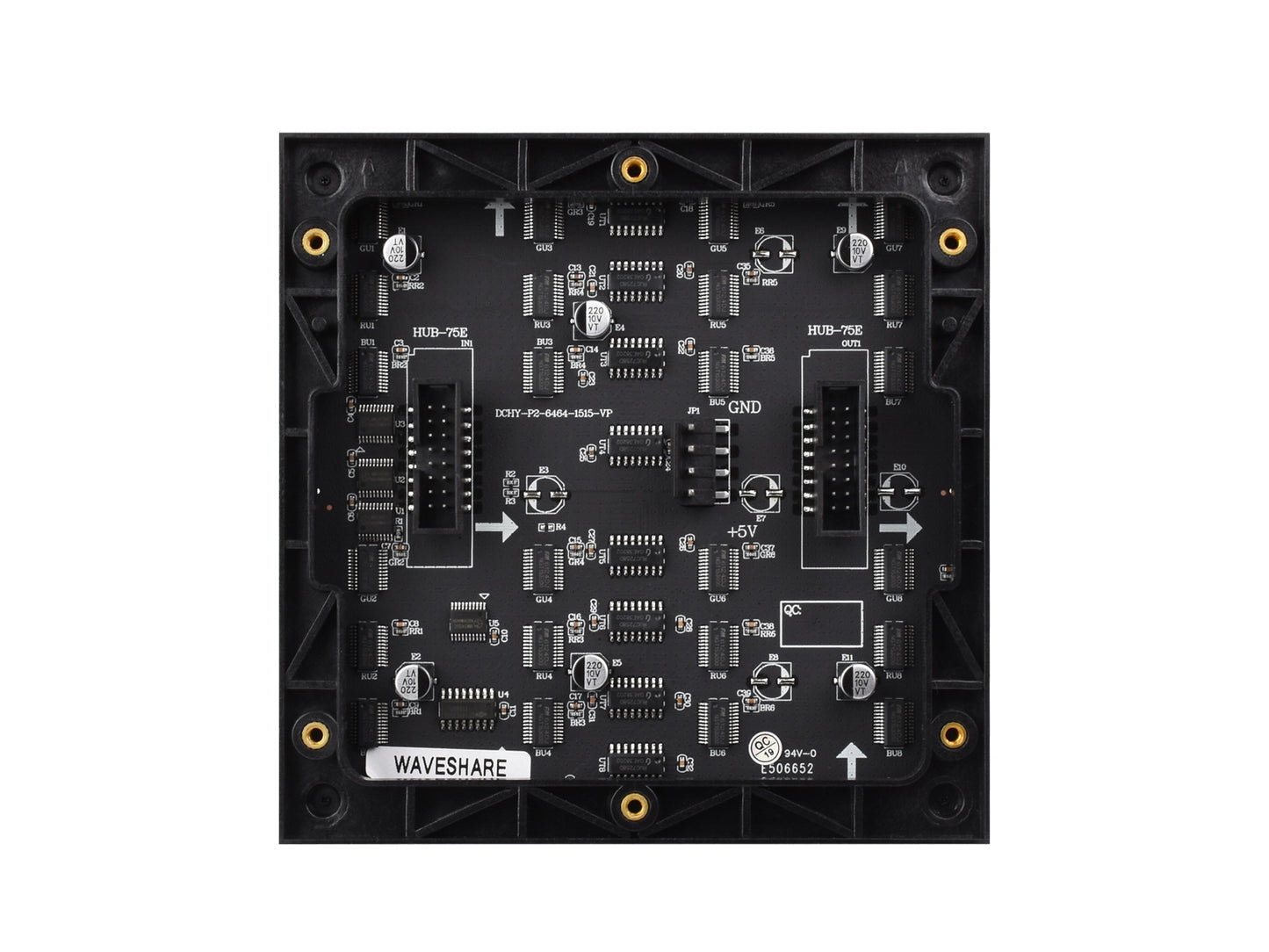 RGB Full-color LED Matrix Panel, 2mm Pitch, 64 × 64 Pixels, Adjustable Brightness, Options For Standard Version / GOB Version