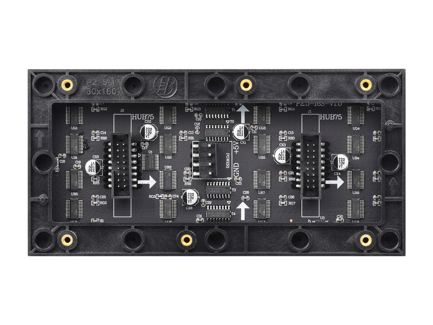 RGB Full-color LED Matrix Panel, 2.5mm Pitch, 64 × 32 Pixels, Adjustable Brightness, Options For Standard Version / GOB Version