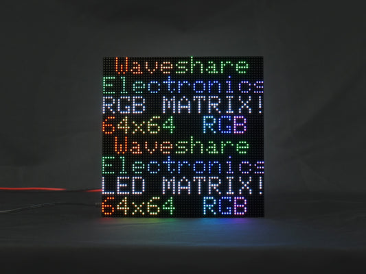 Flexible RGB full-color LED matrix panel, 3mm Pitch, 64x64 pixels, adjustable brightness and bendable PCB