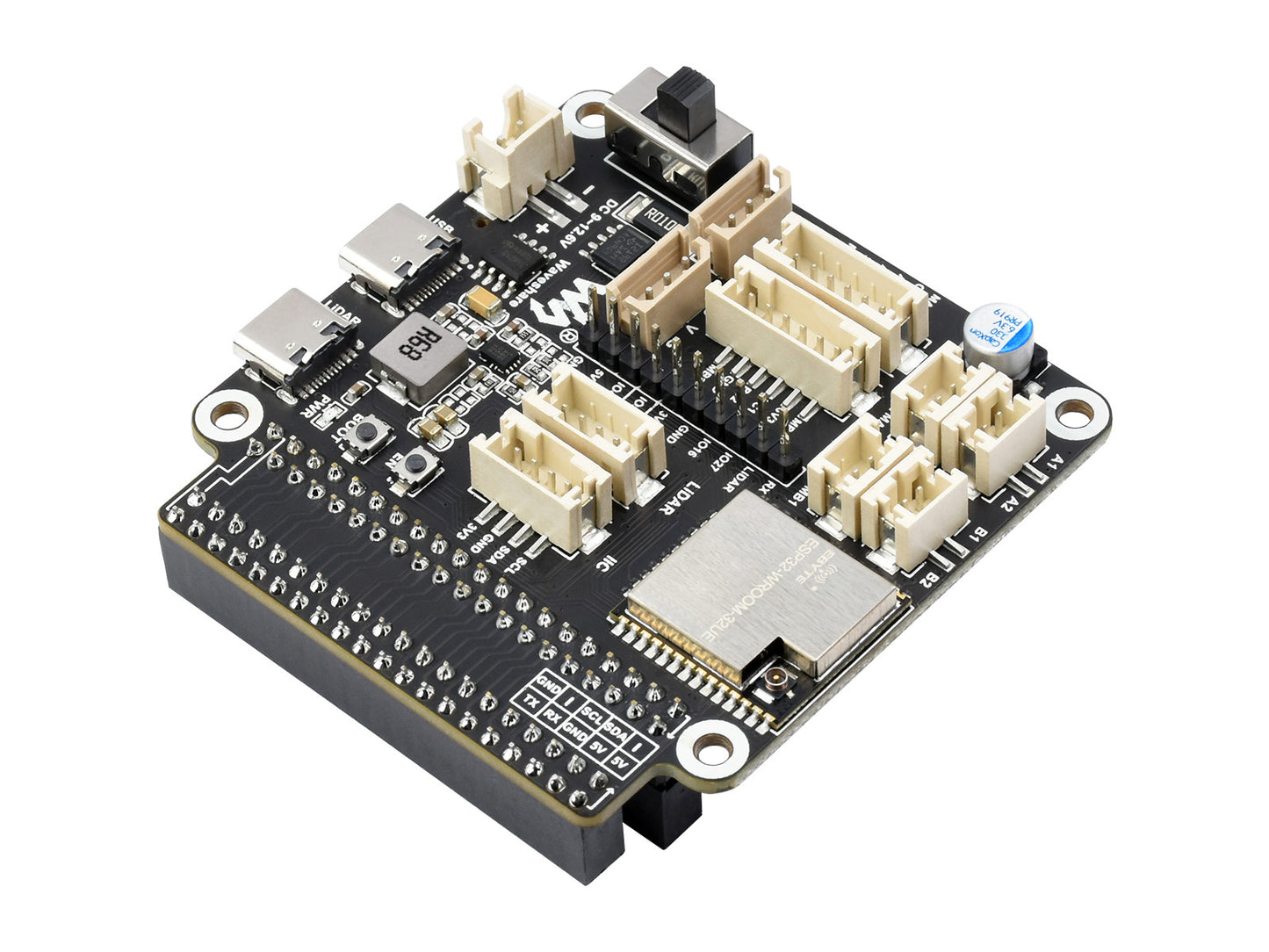 General Driver board for Robots, Based on ESP32, multi-functional, supports WIFI, Bluetooth and ESP-NOW communications, ESP32-WROOM-32、ESP32 Dev Board