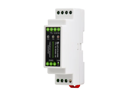 Rail-mount TTL To RS485 Galvanic isolated Converter, 600W Lightningproof &amp; Anti-Surge, Multi-Isolation Protection