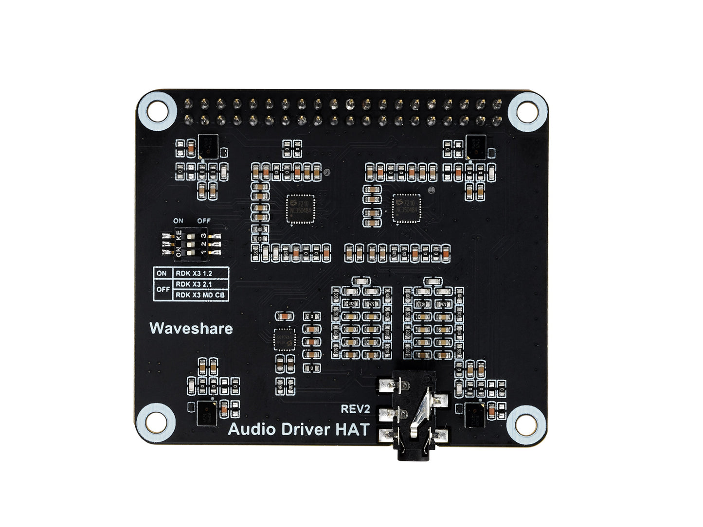 Audio Driver Board for RDK X3 Development Board, Supports Audio Playback And Recording, Stereo Encoding / Decoding, Onboard Headphone Jack And 4-Ch Microphones