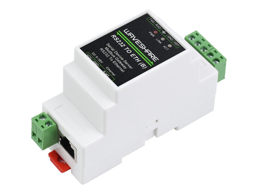 Industrial serial server, RS232 to RJ45 Ethernet, TCP/IP to serial, rail-mount support, with POE function(optional)