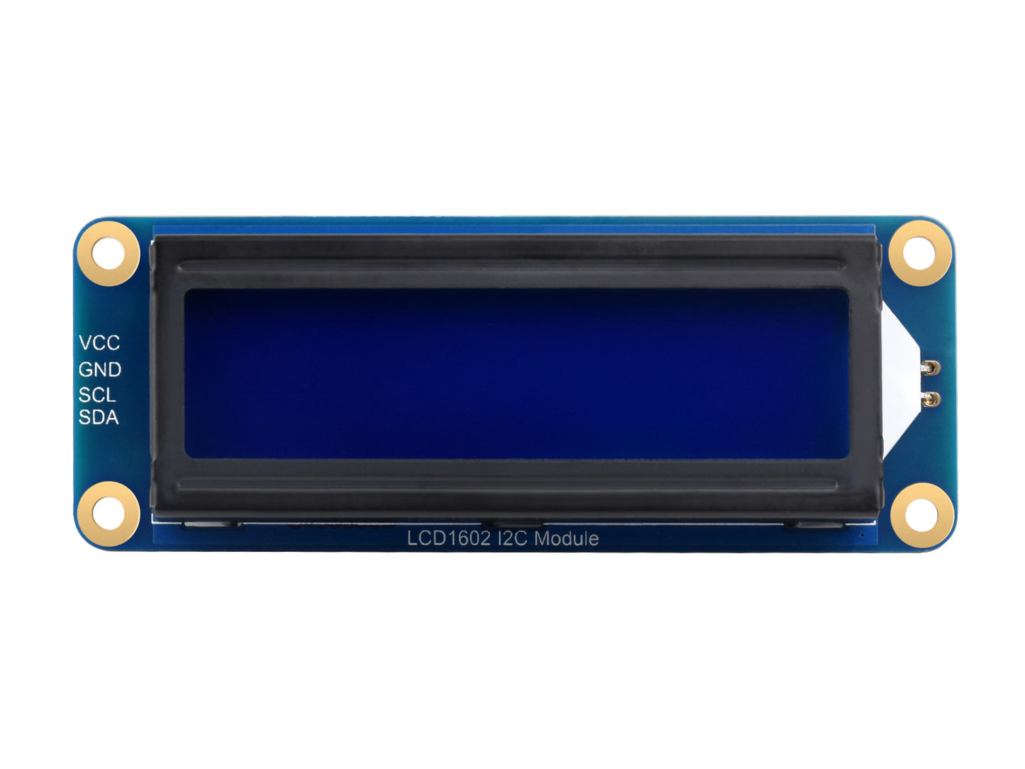 LCD1602 I2C Module, White color with blue background, 16x2 characters LCD, 3.3V/5V