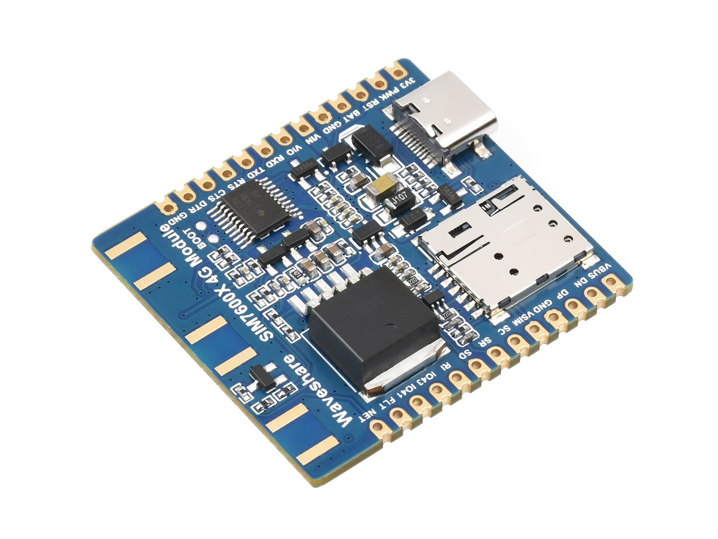 SIM7600X 4G Communication Module, Multi-band Support, Compatible with 4G/3G/2G, With GNSS Positioning