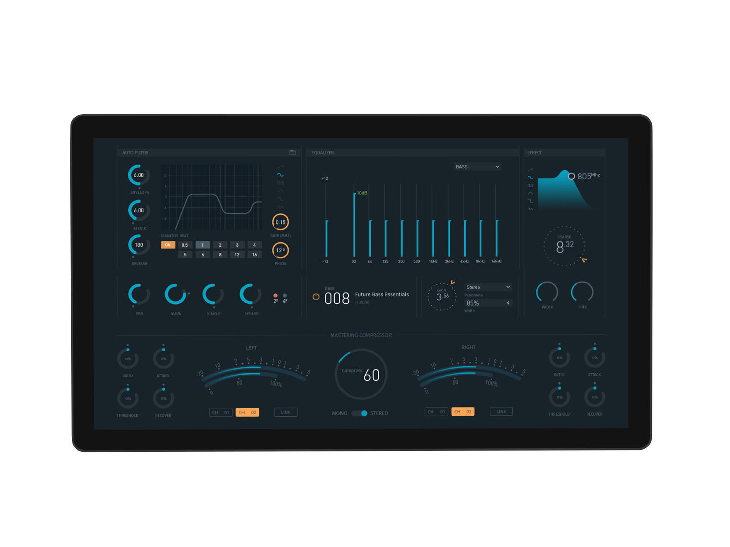 21.5inch Capacitive Touch Monitor, 1920×1080 Full HD, Optical Bonding Toughened Glass Panel, HDMI, 10-Point touch