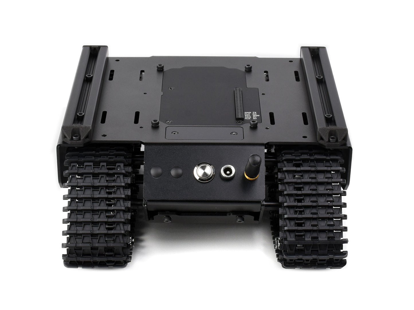 Flexible And Expandable Off-Road Tracked UGV, Multiple Hosts Support, With External Rails and ESP32 Slave Computer