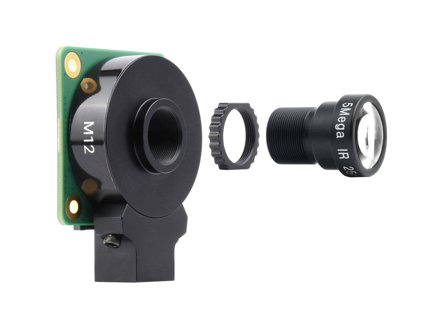 M12 Long Focal Length Lens, 5MP, 25mm Focal length, Large Aperture, Compatible with Raspberry Pi High Quality Camera M12