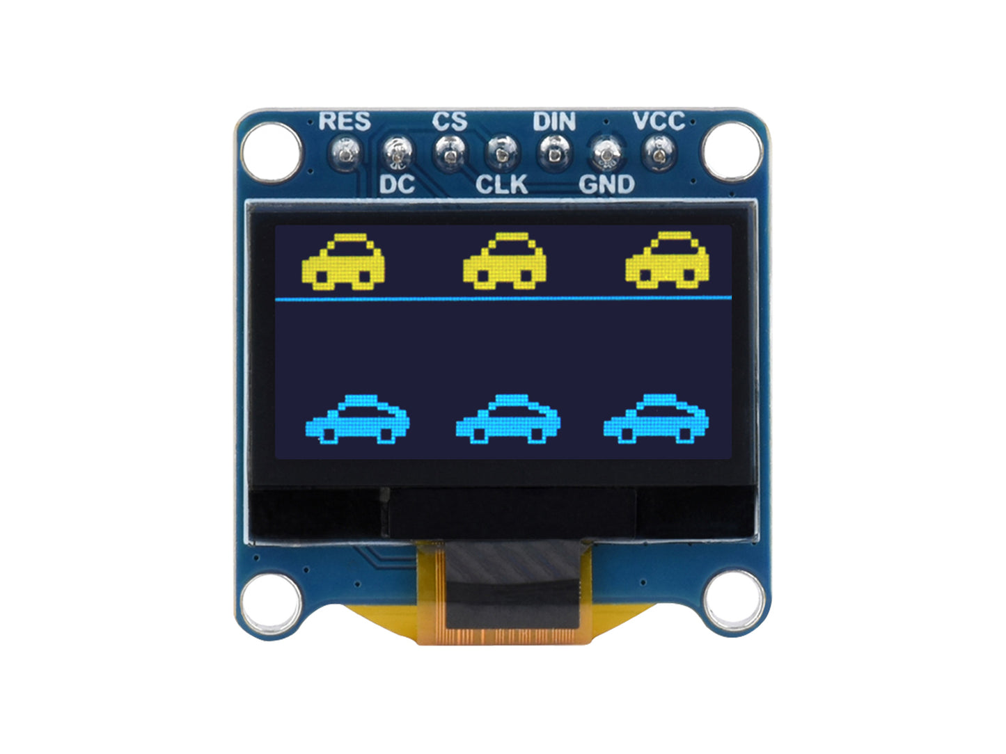 0.96inch OLED Display Module, 128×64 Resolution, SPI / I2C Communication